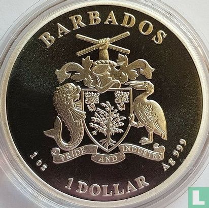 Barbados 1 Dollar 2018 (ungefärbte) "Seahorse" - Bild 2