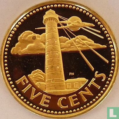 Barbados 5 Cent 1976 (PP) "10th anniversary of Independence" - Bild 2