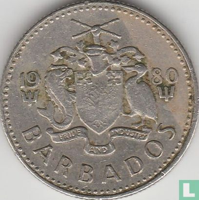 Barbade 10 cents 1980 (sans FM) - Image 1