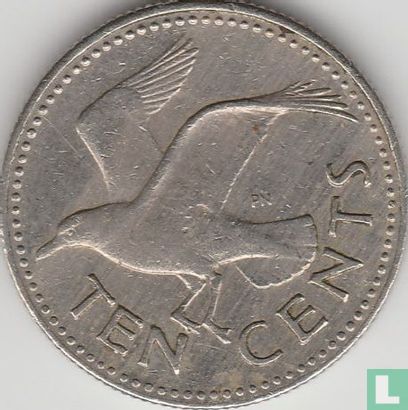 Barbade 10 cents 1980 (sans FM) - Image 2