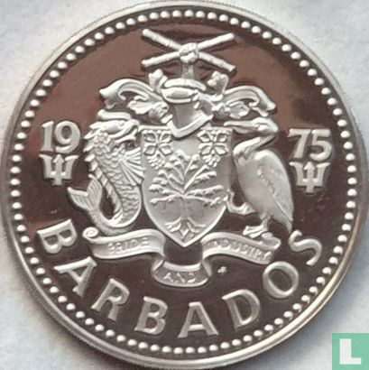 Barbados 5 dollars 1975 (PROOF) - Image 1
