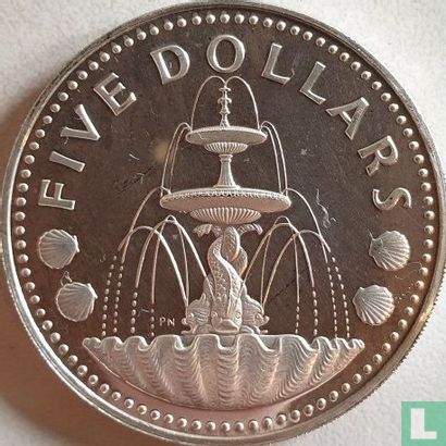 Barbados 5 Dollar 1973 - Bild 2