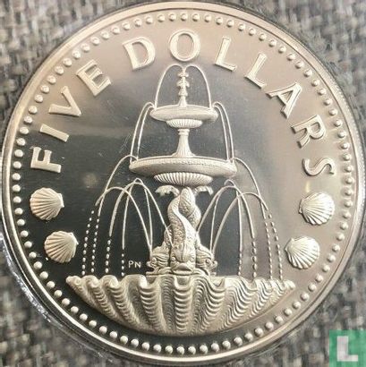 Barbade 5 dollars 1974 (BE) - Image 2