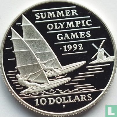 Barbados 10 dollars 1992 (PROOF) "Summer Olympics in Barcelona" - Afbeelding 1