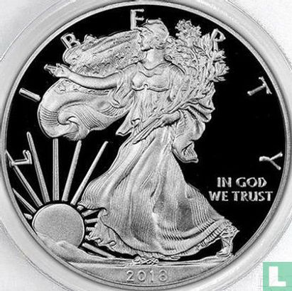 United States 1 dollar 2018 (PROOF - W) "Silver Eagle" - Image 1