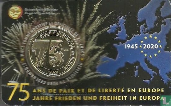Belgium 2½ euro 2020 (coincard - FRA) "75 years Peace and freedom in Europe" - Image 1
