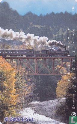 Steam Locomotive crossing a Bridge - Image 1