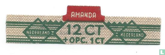 Amanda 12 cent + opc.1 ct - (Achterop: Willem II Sigarenfabrieken  Valkenswaard) - Image 1