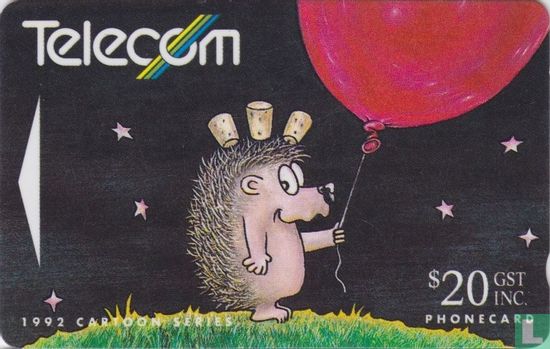 Hedgehog & Balloon - Afbeelding 1