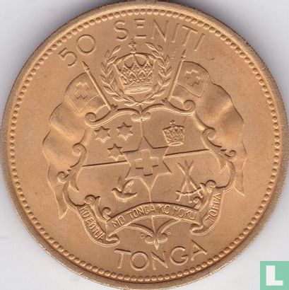 Tonga 50 seniti 1967 (gold plated copper-nickel) - Image 2