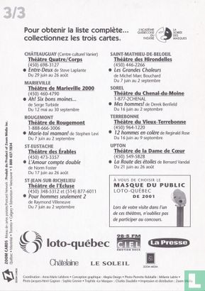 L'Académie Québécoise Du Théâtre - Venez vivre la théâtre de l'été 2000 # 3/3 - Afbeelding 2