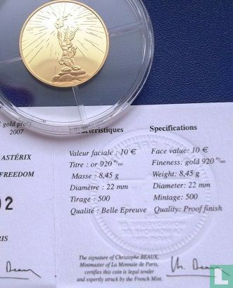France 10 euro 2007 (PROOF) "Asterix - freedom" - Image 3