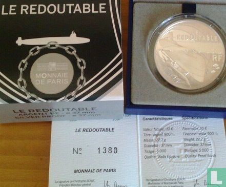 France 10 euro 2014 (PROOF) "Le Redoutable" - Image 3