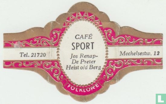 Café Sport Jos Renap -De Preter Heist o/d Berg - Tel. 21720 - Mechelsestw. 12 - Image 1