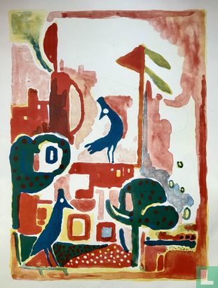 Kleurrijk abstract werk, mogelijk ‘60