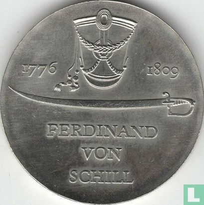 DDR 5 mark 1976 "200th anniversary Birth of Ferdinand von Schill" - Afbeelding 2