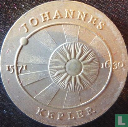 DDR 5 mark 1971 "400th anniversary Birth of Johannes Kepler" - Afbeelding 2