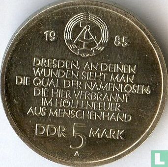 DDR 5 Mark 1985 "40th anniversary Firebombing of Dresden" - Bild 1