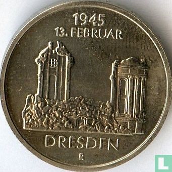 DDR 5 Mark 1985 "40th anniversary Firebombing of Dresden" - Bild 2
