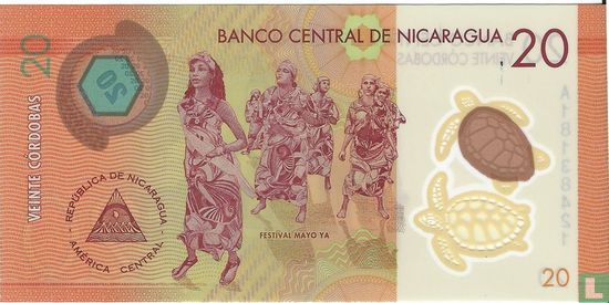 Nicaragua 20 Cordobas 2015 - Image 2