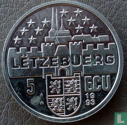 Luxemburg 5 ecu 1993 Joseph Bech - Bild 1
