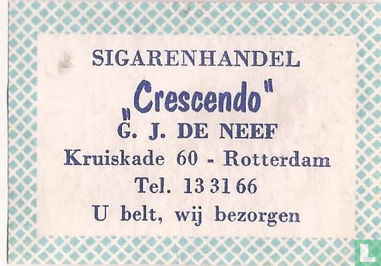Sigarenhandel Crescendo - G.J. de Neef 