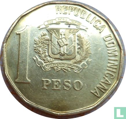 Dominikanische Republik 1 Peso 1992 (Name auf Büste) - Bild 2