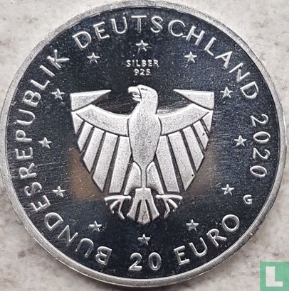 Allemagne 20 euro 2020 "900th anniversary of Freiburg" - Image 1