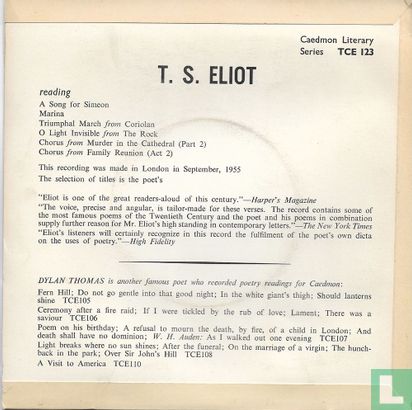T.S. Eliot Reading - Afbeelding 2
