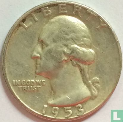 États-Unis ¼ dollar 1953 (sans lettre) - Image 1