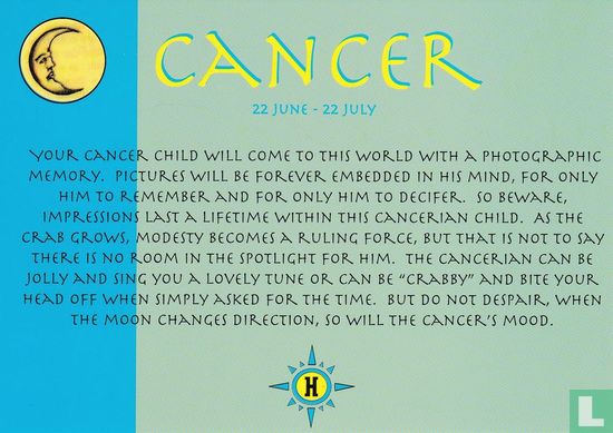 M@x Racks Horoscope '98 card 6 of 12 "Cancer" - Image 1