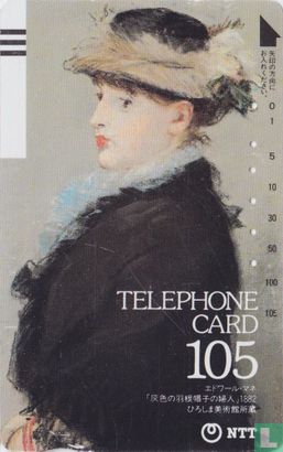 Painting Édouard Manet - Méry Laurent Wearing Hat With Flowers, 1882 - Afbeelding 1