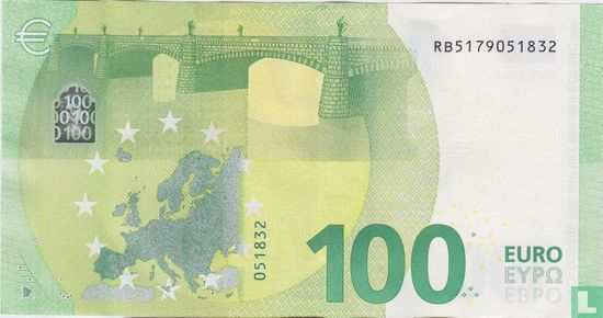 Eurozone 100 Euro R - B - Afbeelding 2
