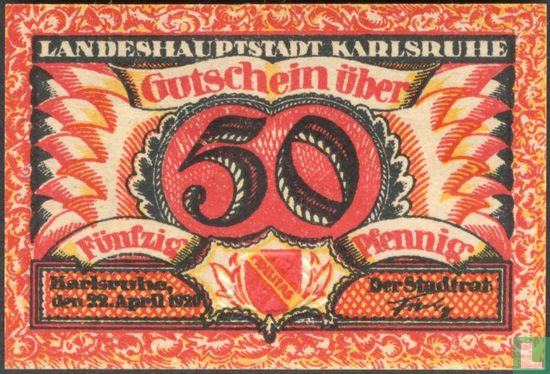 Karlsruhe, Stadt - 50 Pfennig ND (1920) - Image 1