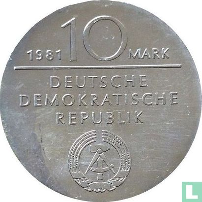 DDR 10 Mark 1981 "150th anniversary Death of Georg Wilhelm Friedrich Hegel" - Bild 1
