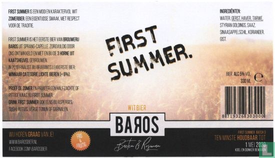 Baros First Summer (330ml)