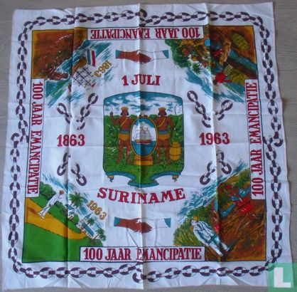 Hoofddoek- Angisa- Suriname 1863 - 1963  - Image 1