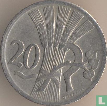 Tchécoslovaquie 20 haleru 1926 - Image 2