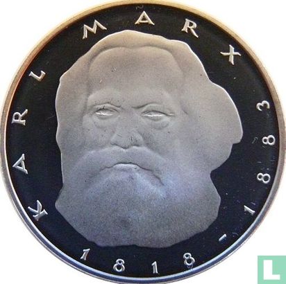 Duitsland 5 mark 1983 (PROOF) "100th anniversary Death of Karl Marx" - Afbeelding 2