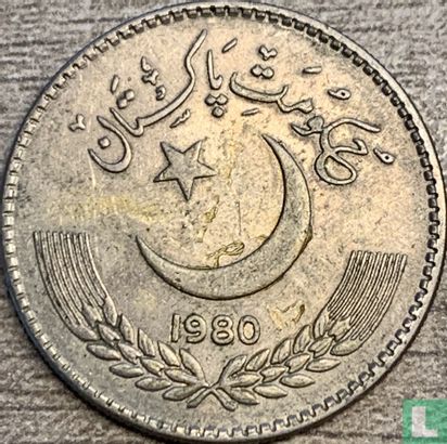 Pakistan 1 rupee 1980 - Image 1