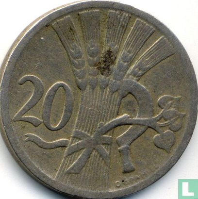 Czechoslovakia 20 haleru 1927 - Image 2
