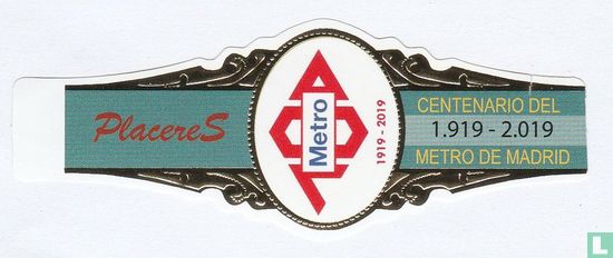 Metro 1919-2019 - Placeres - Centenario del Metro de Madrid 1919-2019 - Image 1