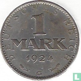 German Empire 1 mark 1924 (G) - Image 1