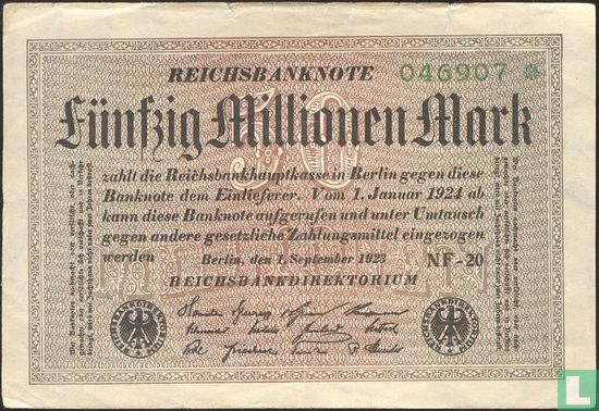 Allemagne 50 Million Mark 1923 (P.109b - Ros.108e) - Image 1