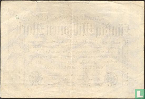 Allemagne 50 Million Mark 1923 (P.109b - Ros.108e) - Image 2