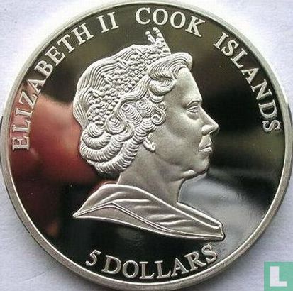 Cookeilanden 5 dollars 2008 (PROOF) "Nicolaus Copernicus" - Afbeelding 2