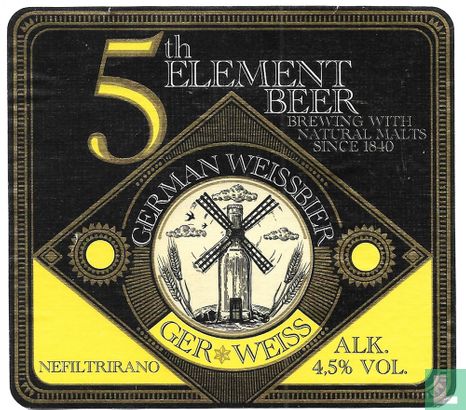 5th Element Beer - German Weissbier - Afbeelding 1