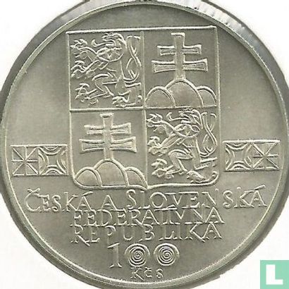 Czechoslovakia 100 korun 1993 "Centenary of Slovak museum society" - Image 2