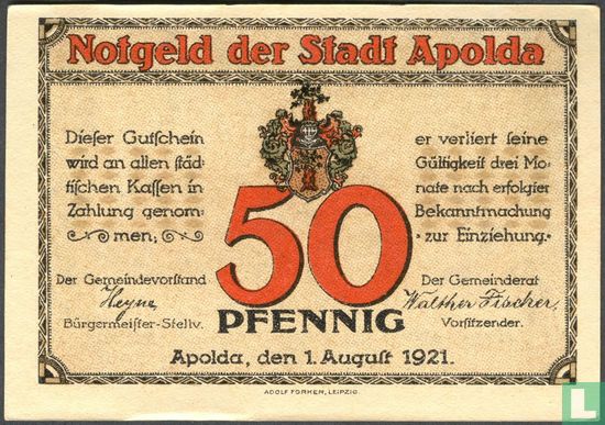 Apolda 50 Pfennig (A)  - Afbeelding 1