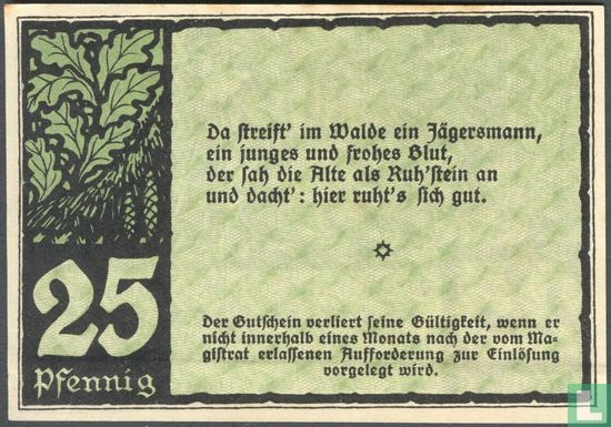 Benneckenstein, Stadt - 25 Pfennig 1921   - Afbeelding 2